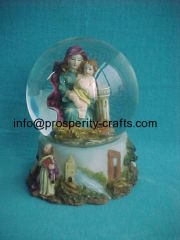 Polyresin Religious Snowglobe / Waterglobe