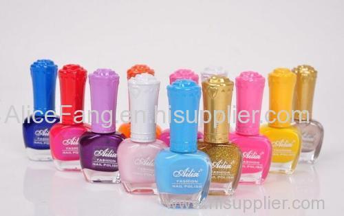 Nail polish many colors are offered