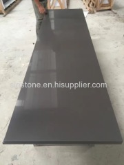 China Black Color Quartz Stone Polished Solid Surface