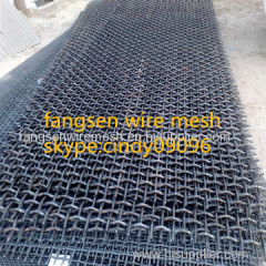 high tensile strength factory direct sale 65mn steel quarrying hemmed woven screen mesh