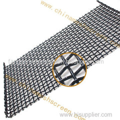 high tensile strength factory direct sale 65mn steel quarrying hemmed woven screen mesh