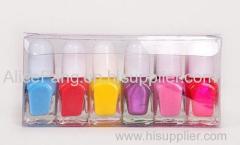 Nail polish many colors are offered