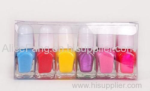 Nail polish many colors are offered