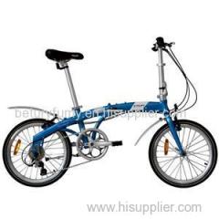 20" Aluminum Alloy Frame Folding Bike Road Bicycle Shimano 7 Speed V-brake