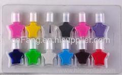 Nail polish many colors are offered