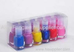 Nail polish many colors are offered