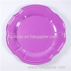 High Quality Best Heavy Melamine Plum Plate Charger Personalized