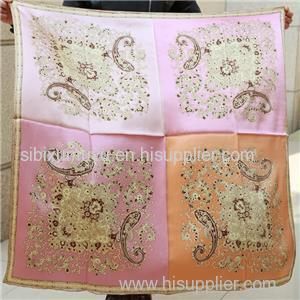 High Quality Silk Scarf Customize Made Digital Printed 90*90cm Bandana