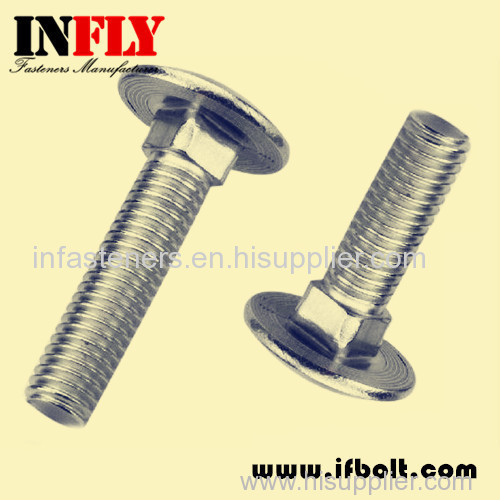 US A307A Carriage bolt in inch round head square neck bolt-Infly Fasteners Manufacturers