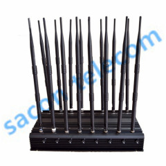 16 Bands Jammer VHF UHF Lojack 4G Wimax GPS cell phone blocker jammer