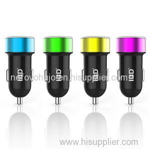 IBD high quality smart dual usb mobile mini car charger 5V 2.4A for all mobile phone