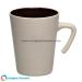 9oz Custom two-tone cone shape open handle promotional ceramic coffee mug