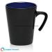 9oz Custom two-tone cone shape open handle promotional ceramic coffee mug