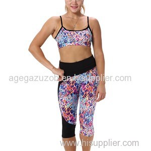 Floral Black Patchwork Amazing Capris Leggings