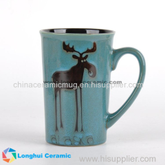 Alaska animal handpainted ceramic coffee mug