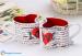 Personalized ceramic couple cup for lovers with heart shape