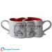 Personalized ceramic couple cup for lovers with heart shape