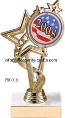 Polyresin Soccer Trophy & Alloy Badge