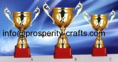 Polyresin Soccer Trophy & Alloy Badge