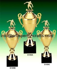 Polyresin Soccer Trophy & Alloy Badge