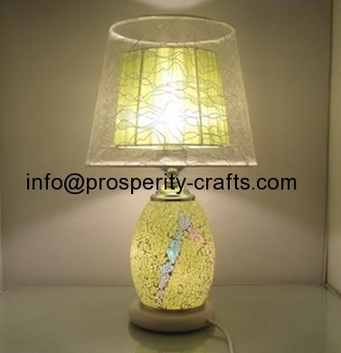 Metal Acrylic Wooden Table Lamp