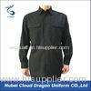 Outdoor Black Police Shirt Security Uniform Shirts 65% Polyester 35% Cotton