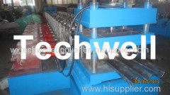 15KW Highway Guardrail Roll Forming Machine With 7 Rollers Leveling For W Beam Guardrail