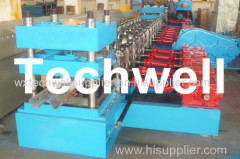 7 Rollers Leveling Expressway Guardrail Roll Forming Machine For Crash Barrier