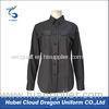 Grey Cotton Poly Poplin Military Tactical Shirts Police Officer Shirts For Women