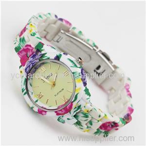 Japan Quartz Movement Plastic Watch For Lady