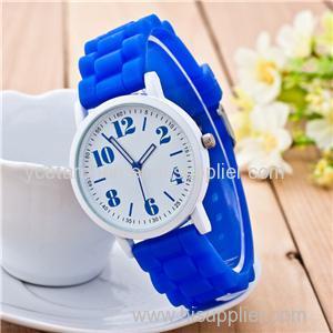 Ladies Silicone Wrist Watch Fashion Geneva Watch