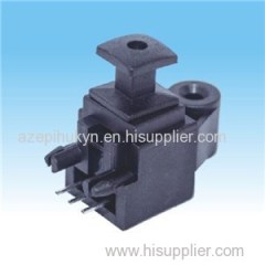90 Degree 3 Pin Shutter Style Optical Fiber Transmitter Connector With Fixed Orifice