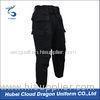 Autumn / Winter Ripstop Tactical Combat Pants Black Military Pants For Police