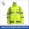 Yellow Waterproof Warm Traffic Police Hi Vis Jacket With Reflective Tapes