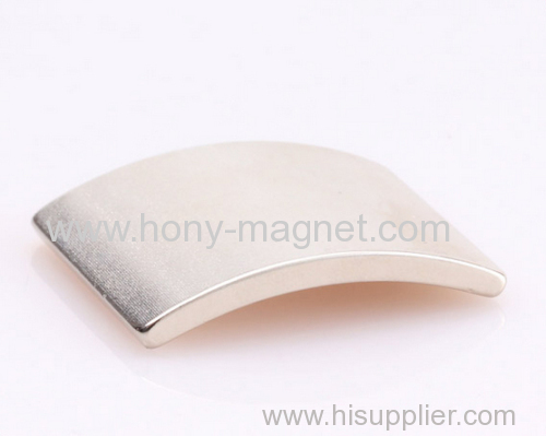 N48H motor magnet arc segment shape strong neodymium magnet