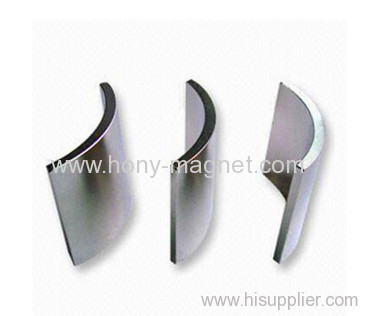 strong power magnet neodymium with arc shaped for wind generator motor