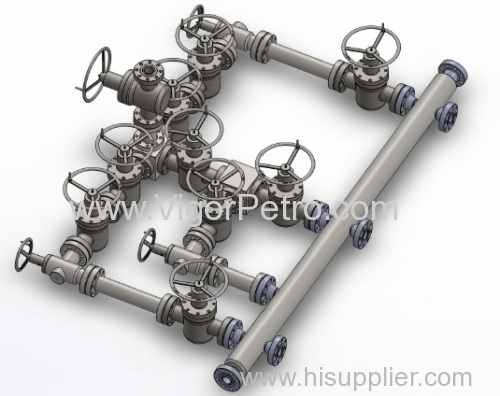 3-1/8" 5000PSI 10 Valves Choke Manifold H2S PSL3 PR1 PU EE