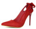 Cut out bowtie ladies high heel shoes