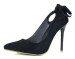 Cut out bowtie ladies high heel shoes