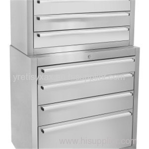 Hyxion best selling 96 inch 430 SS stainless steel intermediate tool chest with 24 drawers