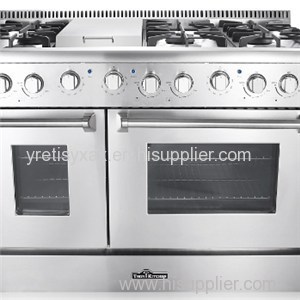 Stainless Steel 48 Inch 6 Buners Professional Gas Range with Oven