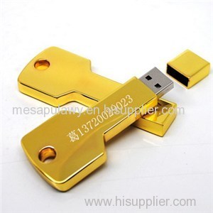 Golden Key USB Flash Drives With Cap