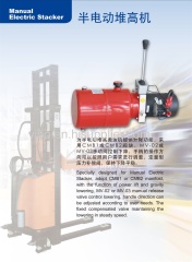 Hydraulic power unit for manual Electric Stacker