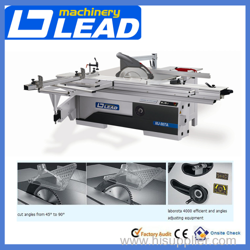 Precision sliding table saw / woodworking panel saw