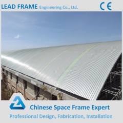 Lightweight steel space frame permanent swimming pool roof