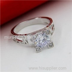 Crystal Stone Wedding Rings SSR009