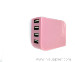 Portable multiple usb charger 5v 6.8a eu au uk au plugs UL CE FCC SAA approval