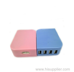 Portable multiple usb charger 5v 6.8a eu au uk au plugs UL CE FCC SAA approval