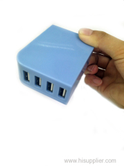 Portable multiple usb charger 5v 6.8a eu au uk au plugs UL CE FCC SAA approval