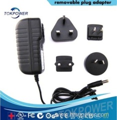 Modern new interchageable plug adapter 24v 1500ma UL CE FCC RoHs